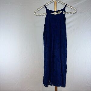 Francesca’s dark blue dress